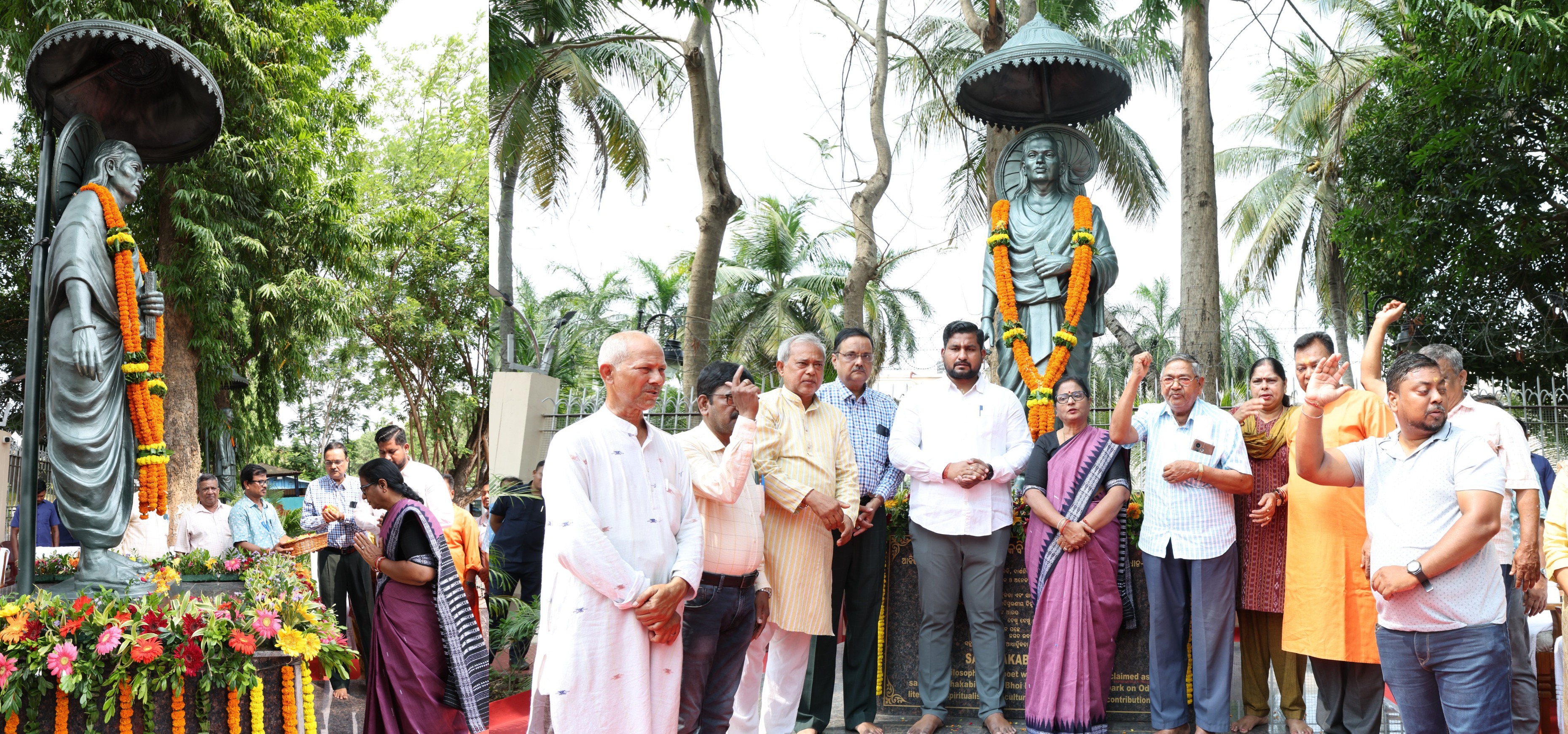 Floral Tribute on the Birth Anniversary of Santha Kabi Bhima Bhoi